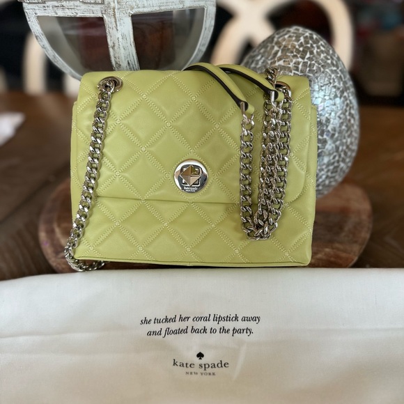 kate spade Handbags - Kate Spade Yellow Quilted Natalia Shoulder Bag